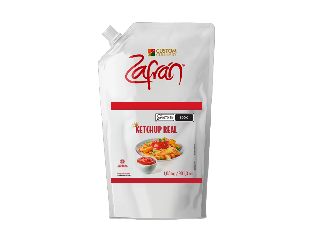 CATCHUP REAL ZAFRÁN 1,05  KG (CX 5 BAG)